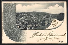 St. Gallen, Stadtbild aus der Vogelschau