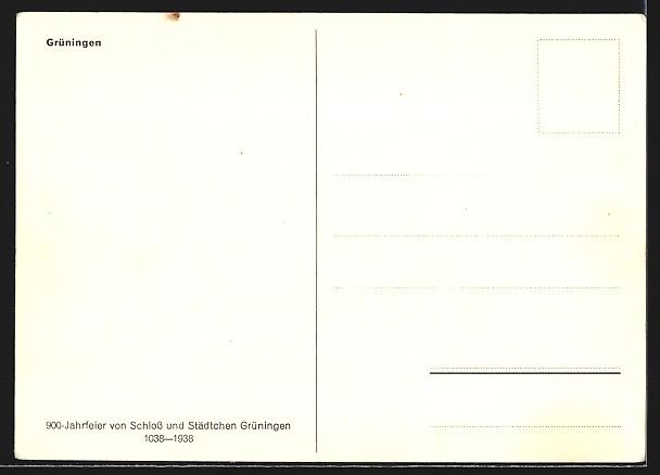 Cartoline postali: AK Grüningen, Teilansicht mit Kirche – Usato da Berlin venduto da bartko-reher 1