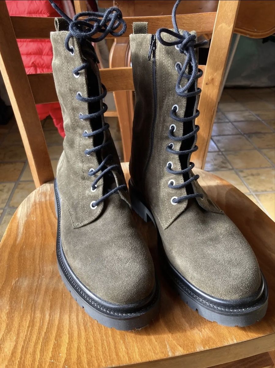 Damenschuhe: Bottines Ralph Harrisson kaki/brun clair à lacets – Neu (gemäss Beschreibung) aus Savièse von cla_lc8x