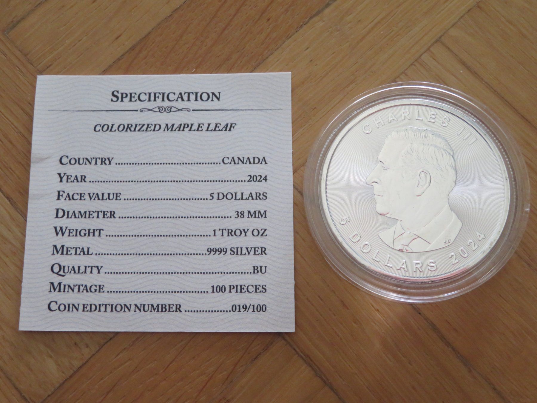 Tutti le monete: Dinosaur Pterodactyl Maple Leaf 2024 /1 OZ SILBER-COLOR EDIT – Nuovo (secondo la descrizione) da Wetzikon ZH venduto da Nicki6 2