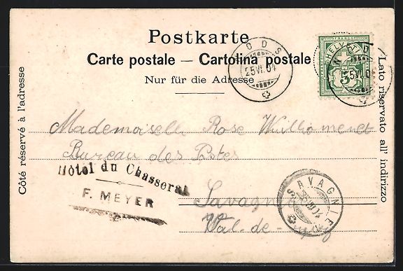 Cartoline postali: Litho Chasseral, Gasthaus mit Nebengeb – Usato da Berlin venduto da bartko-reher 1