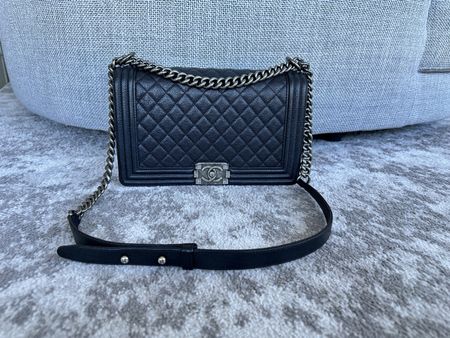 CHANEL Boy New Medium in Black Caviar & Ruthenium Hardware