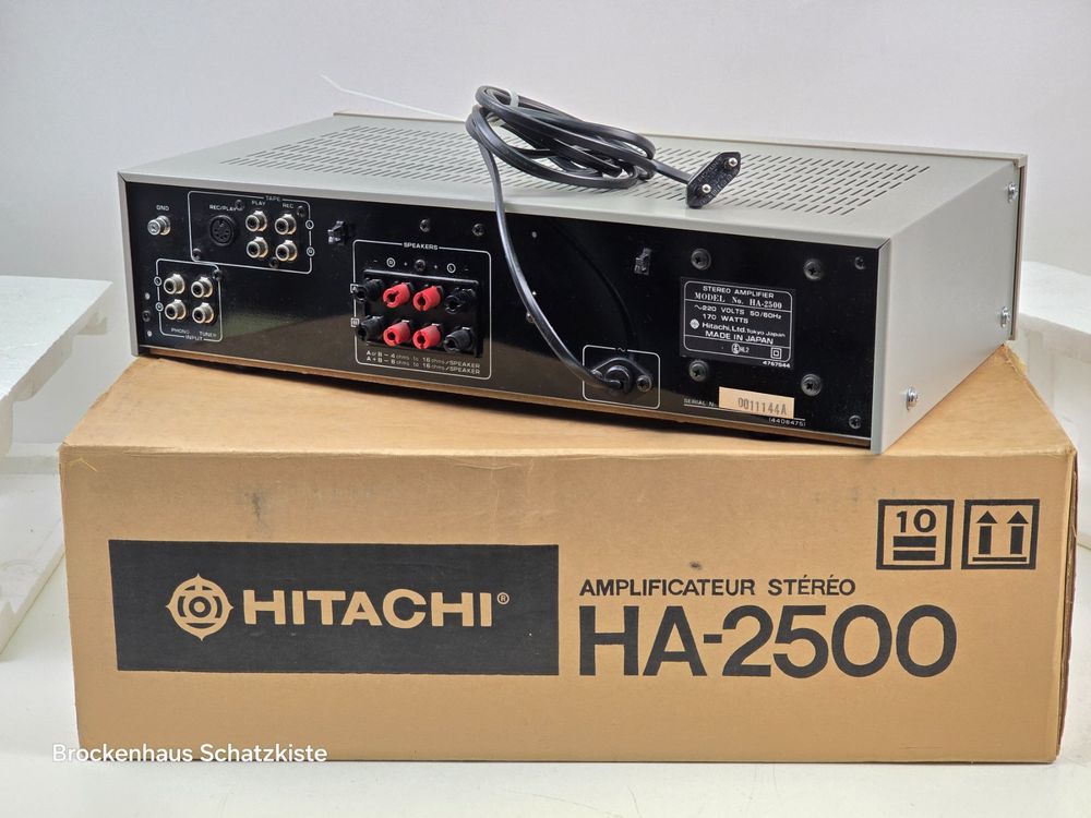 Ampli Stéréo Hitachi HA-2500 Vintage 70s – Avec Boîte Et Mode D'emploi