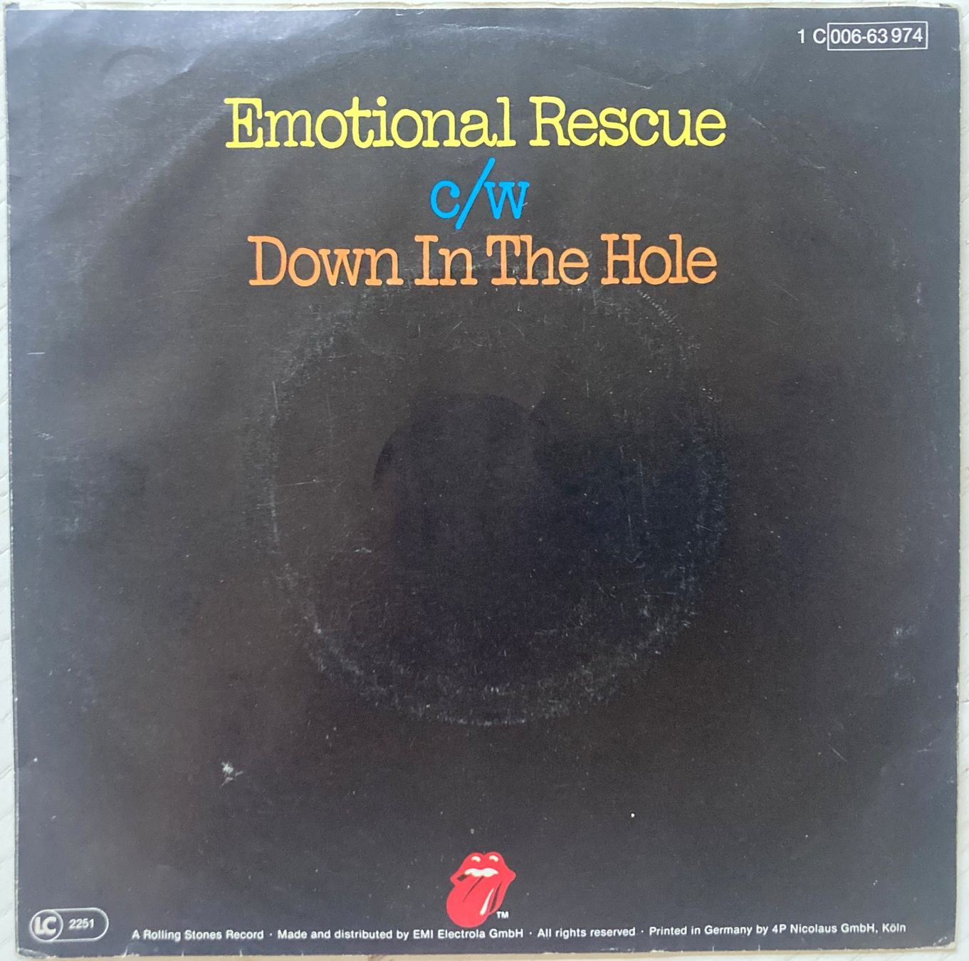 Dischi in vinile: ROLLING STONES - EMOTIONAL RESCUE – Usato da Bottens venduto da hotter-than-hell 1