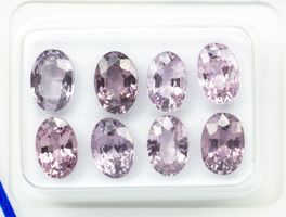 8Stk. Spinelle, 4.48 Karat, rosa-lila, Top Zustand!
