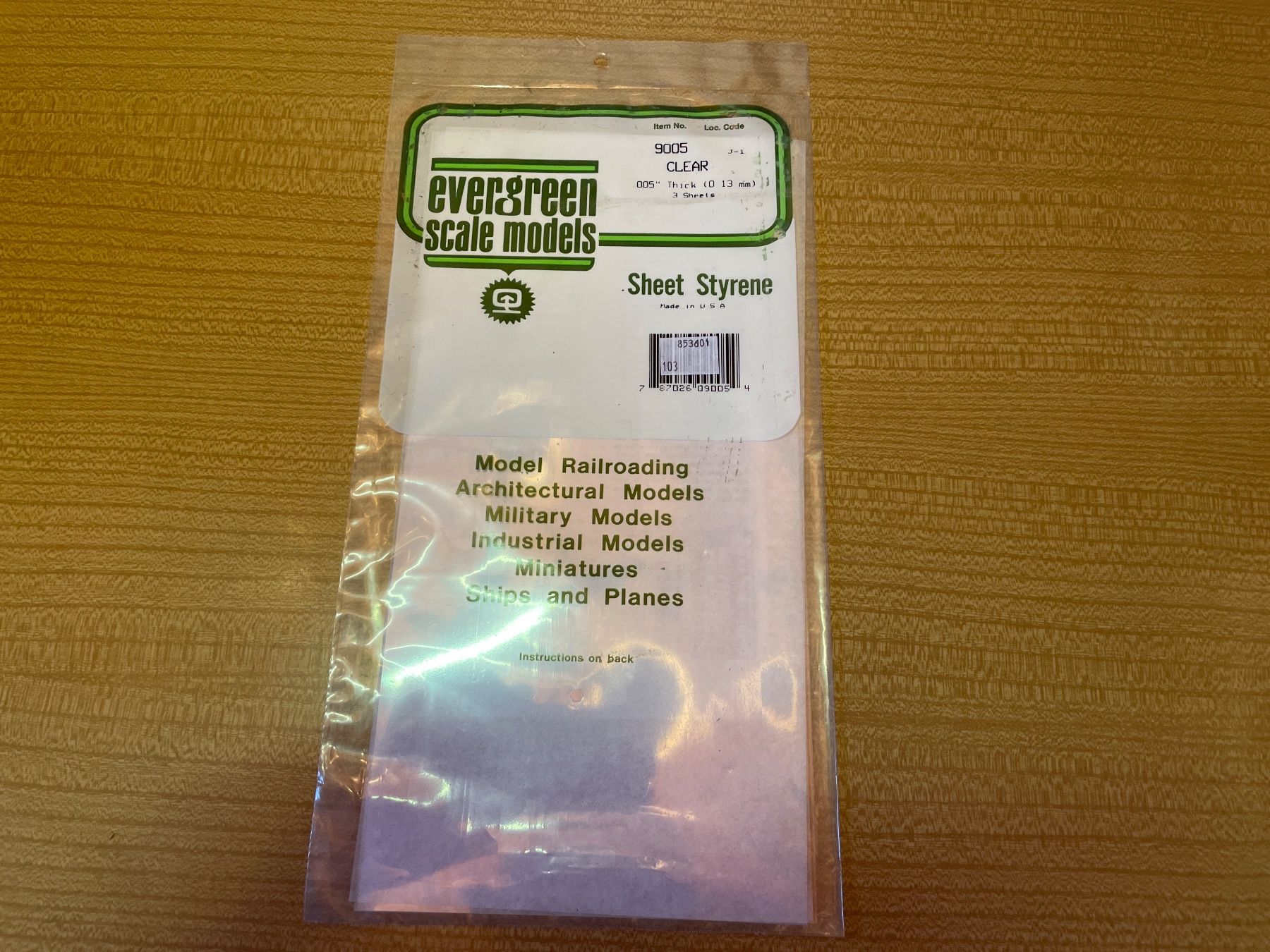 Kit di modellismo & Modellini statici: Evergreen Sheet Styrene CLEAR 9005 – Nuovo (secondo la descrizione) da Suhr venduto da Daneli7