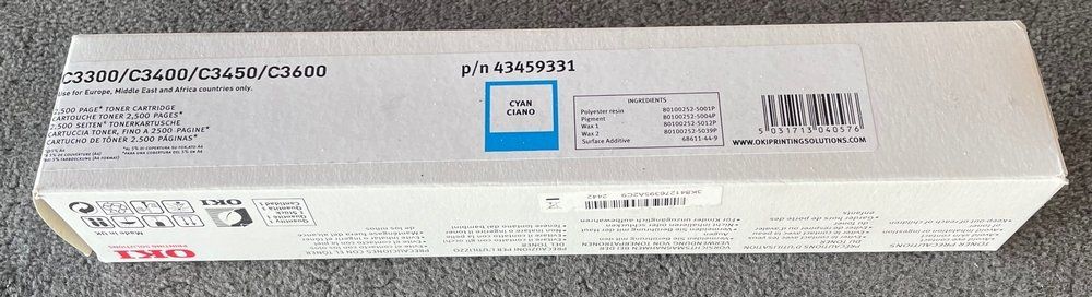 Oki Cartucce per stampanti & toner: OKI Original Toner 43459331 - Cyan – Nuovo e nell'imballaggio originale da Lausanne venduto da Enetg