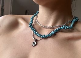 Türkis Stein Kette