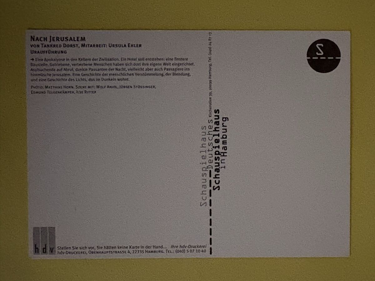 Cartoline postali: AK von Schauspielhaus Hamburg – Usato da Rümlang venduto da Kartenpost1 1