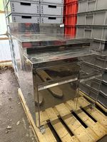 mobiler Edelstahl Arbeitstisch b80xt87xh85.5cm