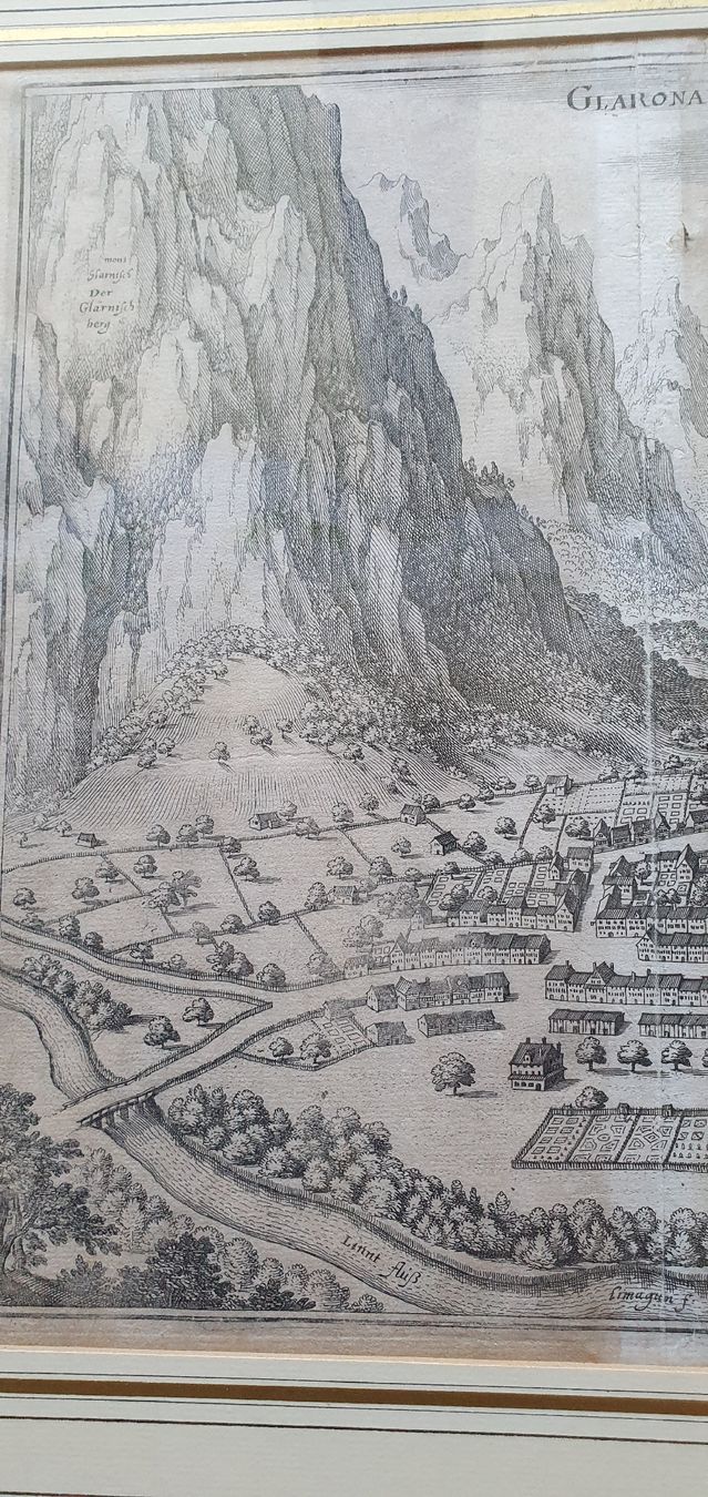 Stiche: Bild - Glarus - Original Kupferstich Merian – Gebraucht aus Kreuzlingen von Rschweiz1 4