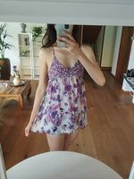 Bluse/ Top geblümt lila