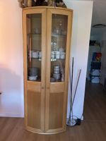 Vitrinenschrank Buche Massiv mit Glaseinsatz und Türen