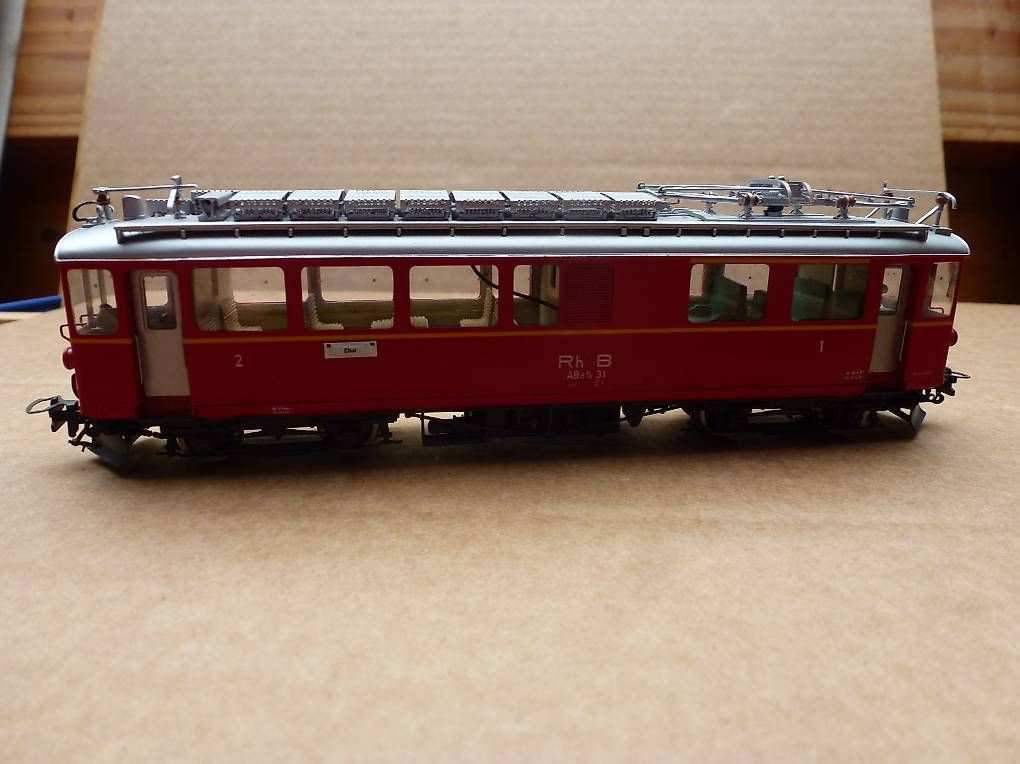Lemaco Modellini di ferrovie: Lemaco H0m RHB ABe 4/4 31 rot – Usato da Birmensdorf ZH venduto da 8903ErichTittel 1