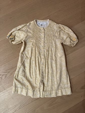 Zara Girl's Dress 7 Years Old Floral Cotton Summer Casual