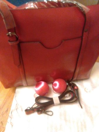 HANDTASCHEN;;ECHTES LEDER;ROT FARBE