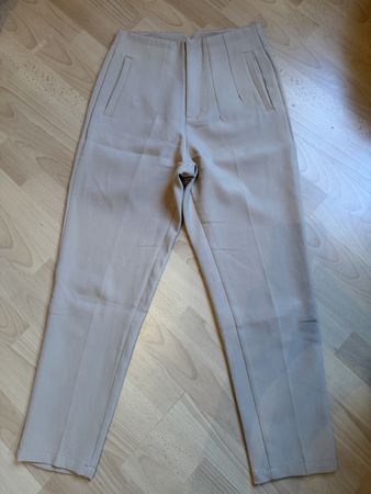 Damen Stoffhose beige hoher Bund guter Zustand Grösse M