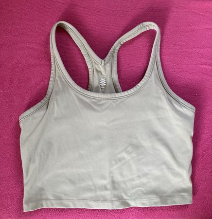Crop Top Flow Y BH, Khaki, Grösse M