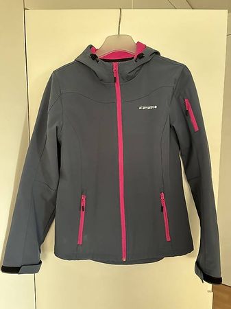 Icepeak Softshelljacke Damen, Gr. 38, grau-blau/pink