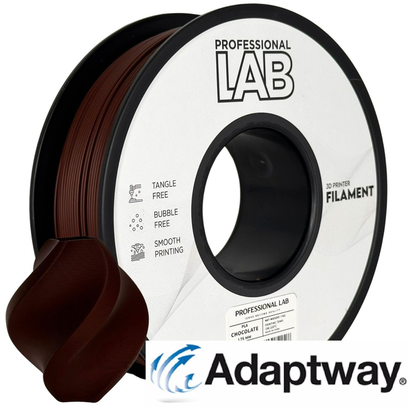 Stampanti 3D: PLA 1.75 mm, 1 kg, chocolat – Nuovo e nell'imballaggio originale da Anglikon venduto da Adaptway