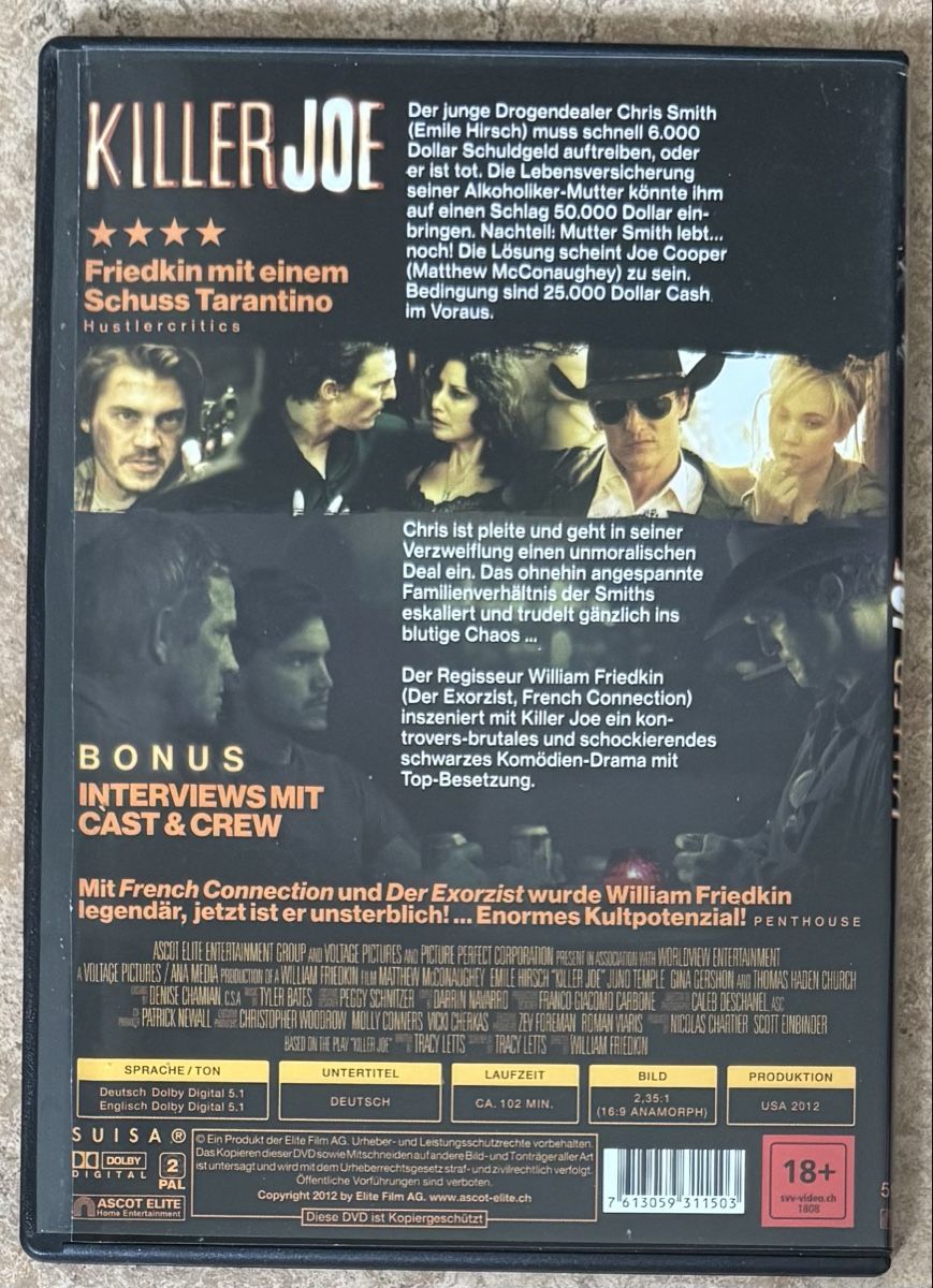 Tutti i DVDs: KILLER JOE – Nuovo (secondo la descrizione) da Dietikon venduto da AndreaSch01 1