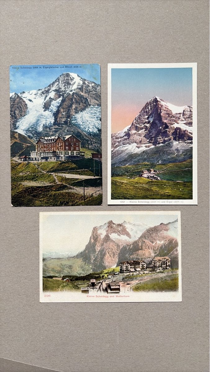 Ansichtskarten: 3 AK Kleine Scheidegg Eiger Wetterhorn – Gebraucht aus Au ZH von Samson84
