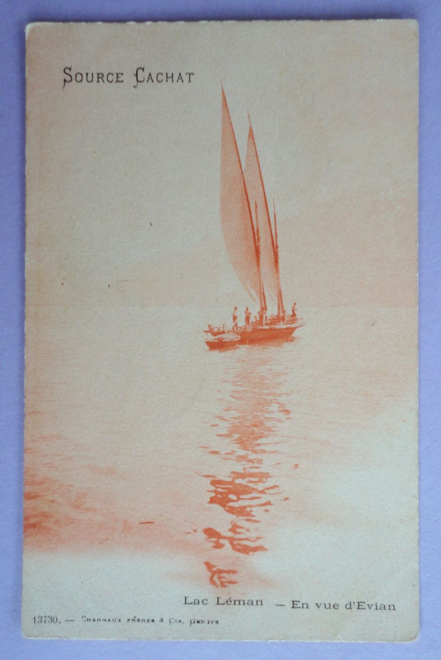 Cartoline postali: Lac Léman - En vue d' Evian – Usato da Fétigny venduto da Billy2miny