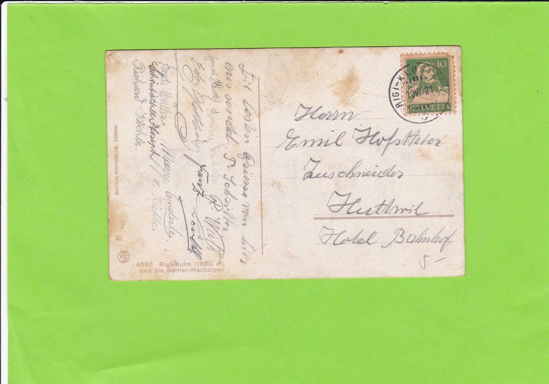 Cartoline postali: Rigikulm-belebt-Sonnenschirme – Usato da St. Peterzell venduto da neckertal 1