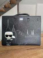 Karl Lagerfeld Handtasche schwarz mit Motiv guter Zustand