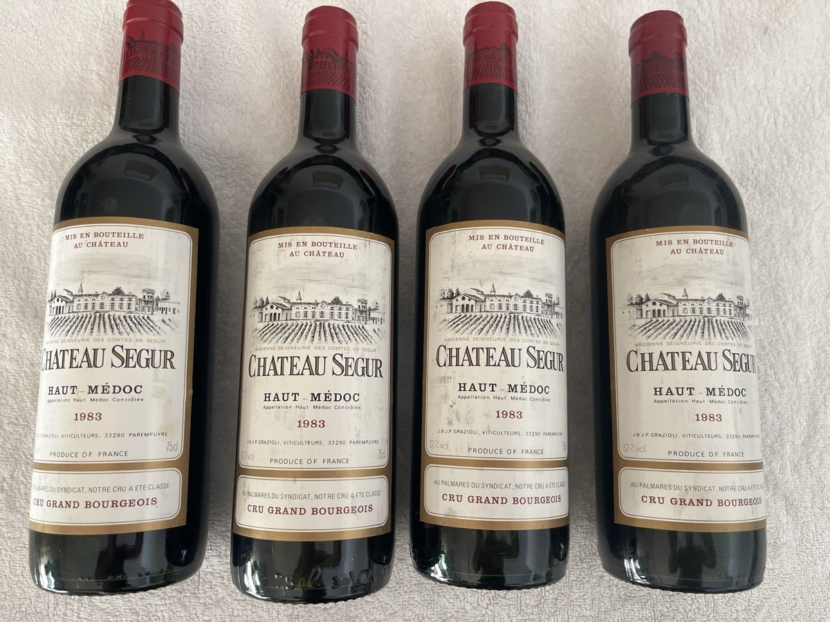 Wein: 4x Chateau Segur Haut-Medoc 1983 – Neu und originalverpackt aus Gockhausen von London95