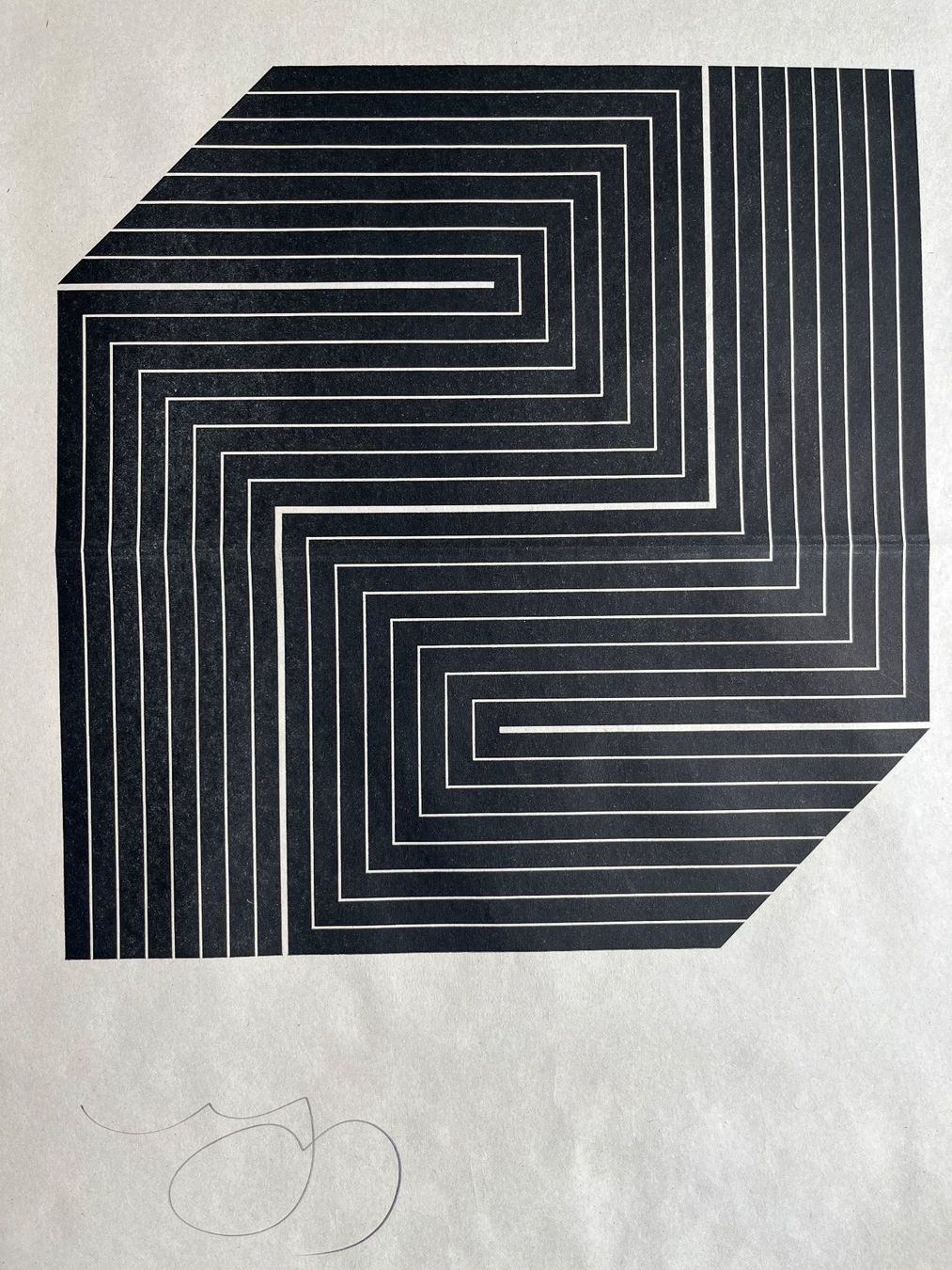 Grafica & Litografie: Marcel Wyss, press art, 1973, Zeitungspapier, handsigniert – Usato da Wettingen venduto da Bonanza69 1