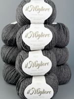 100 % Merinowolle extrafine Anthrazit maliert 10 Knäuel Set