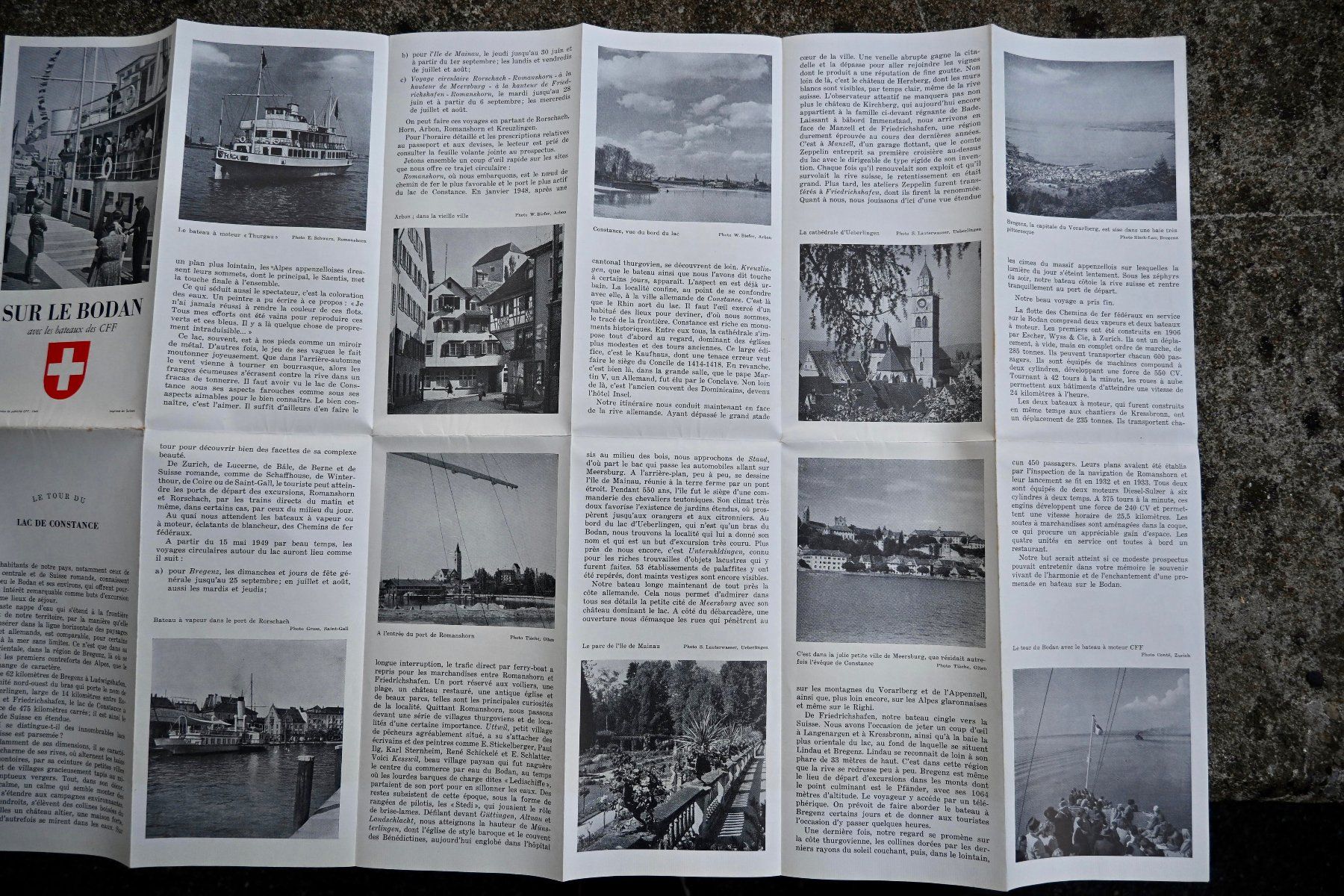 Documenti: SBB CFF Prospekt Sur le Bodan Bodensee 1949 panorama bieder – Usato da Pfaffhausen venduto da mono_rec 9