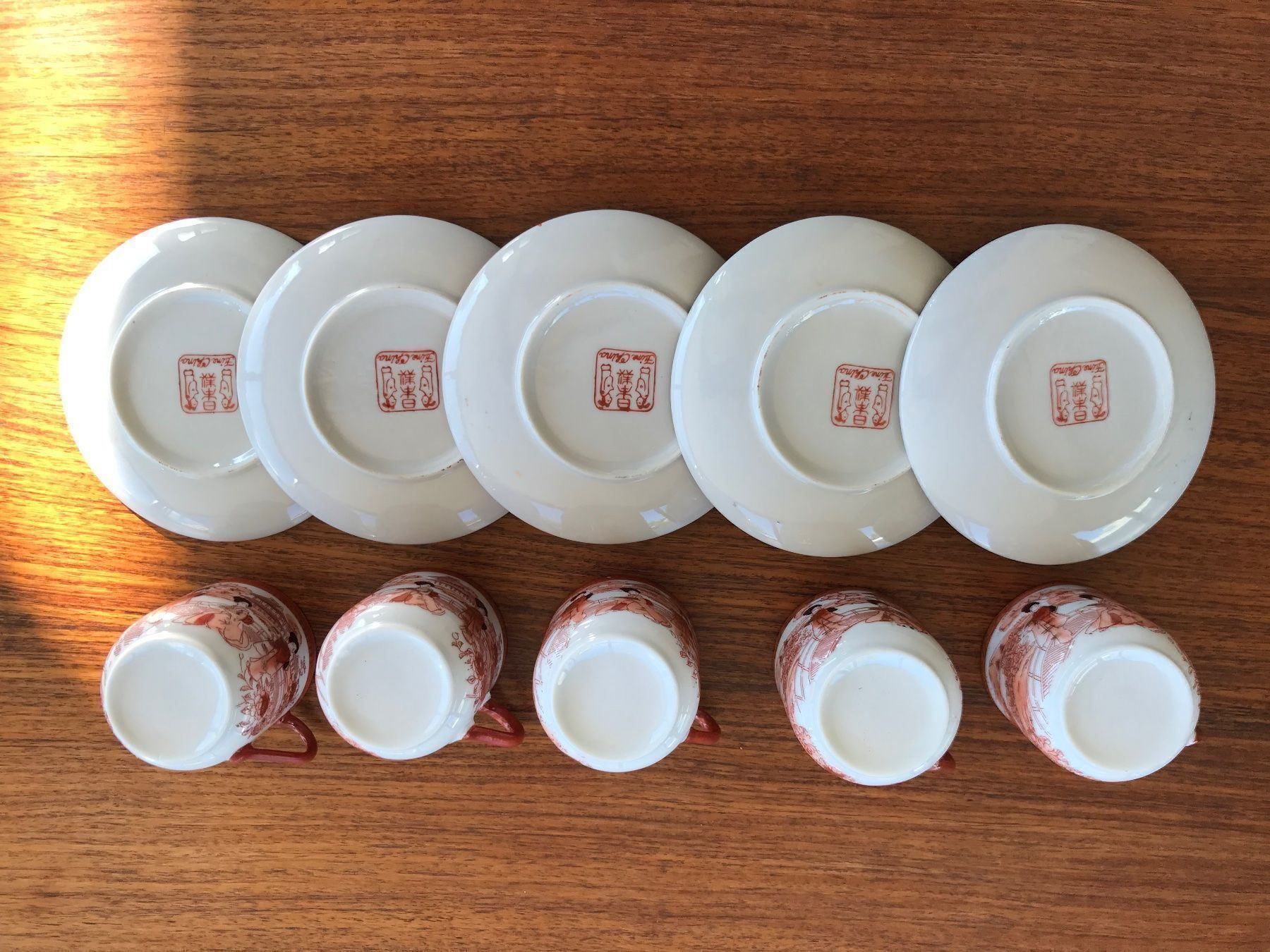 Set di piatti: Vintage Moriage Teeservice mit Geishalithophanie – Usato da niederbipp venduto da Esbenz 7