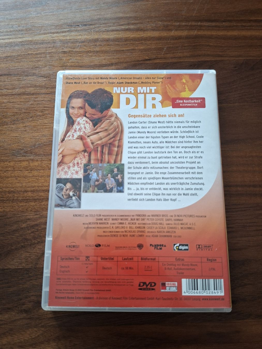Tutti i DVDs: Nur mit Dir DVD Mandy Moore Shane West Romanze  – Usato da Netstal venduto da sven24928 2