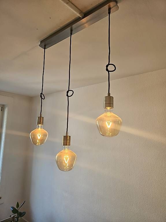 Lampadari & plafoniere: IKEA Pendelleuchte mit 3 Dekoleuchtmitteln  Edelstahl – Usato da Bern venduto da Holy_Oli