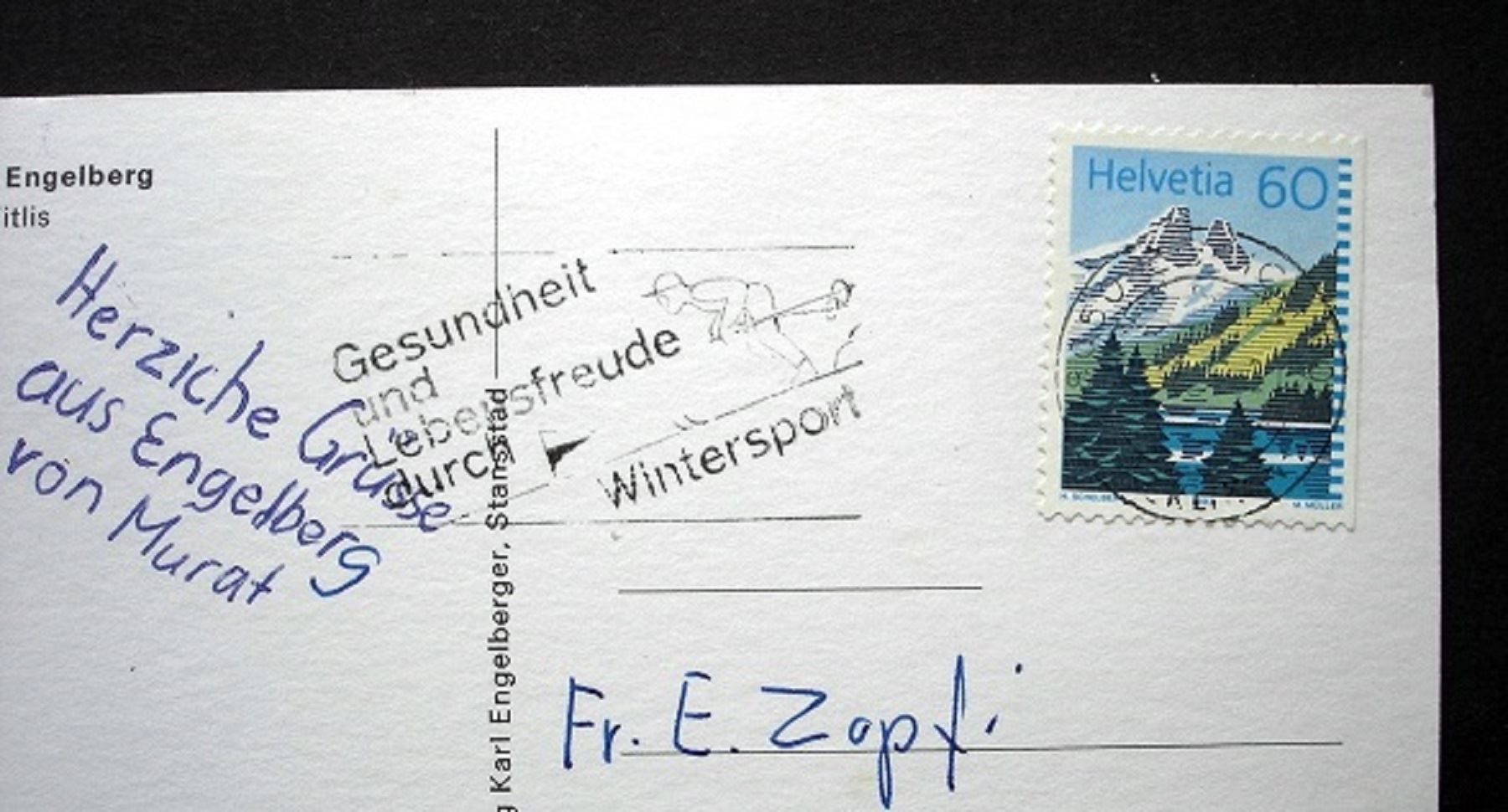 Ansichtskarten: ENGELBERG Ferienheim St. Raphael, Bahn, Luftseilbahn – Gebraucht aus Jona von philajona 1