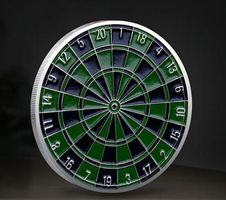 DART - Münze Dartscheibe - Entscheidungsmünze - silberfarben