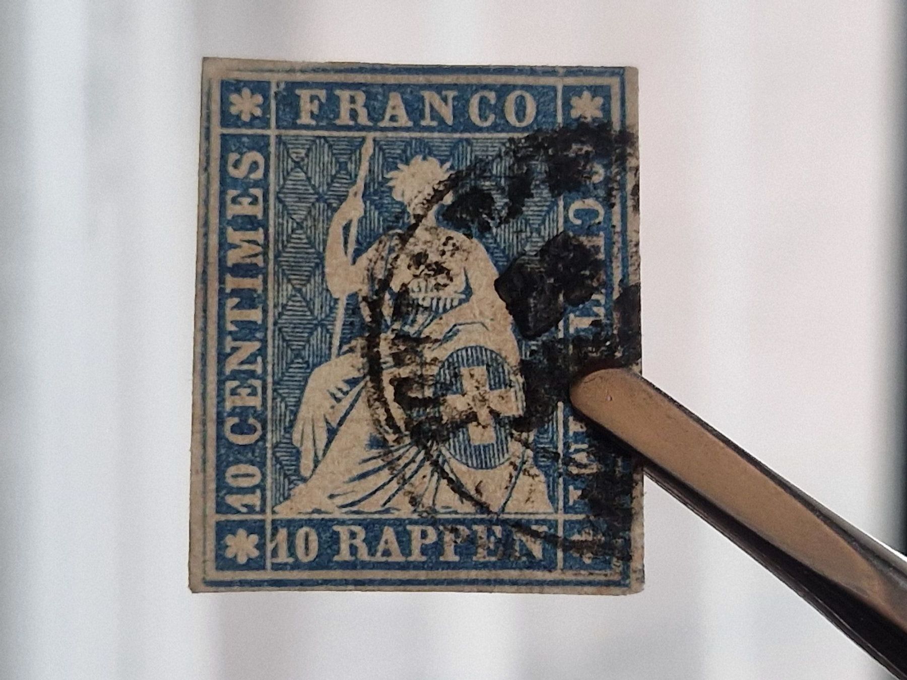 Alle Briefmarken: Strubel 23C, breite Ränder, ab 1.- – Gebraucht aus Burgdorf von Glossy01 4