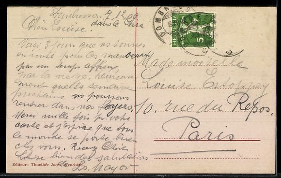 Cartoline postali: AK Dombresson, Vue générale – Usato da Berlin venduto da bartko-reher 1