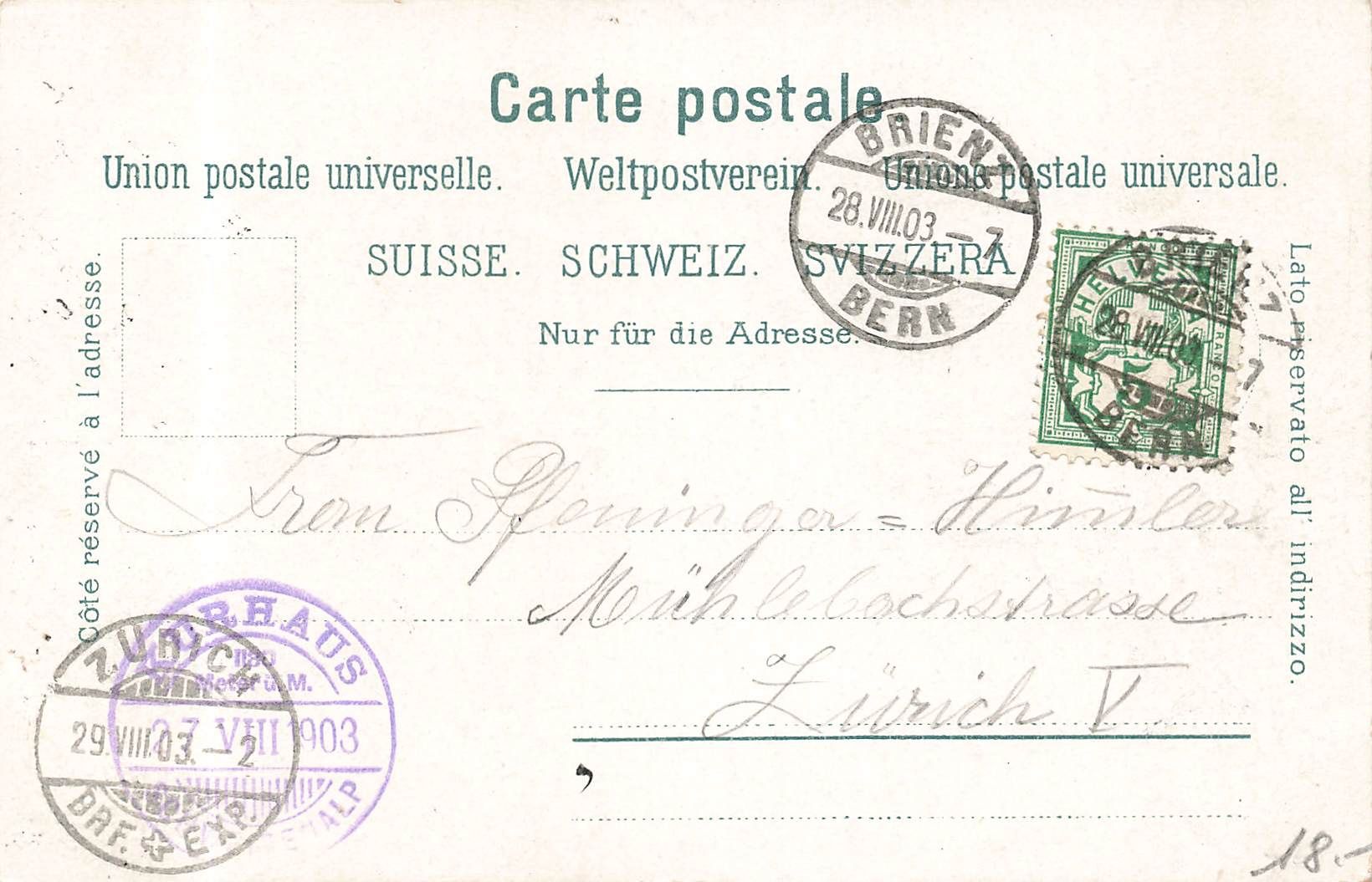 Cartoline postali: Brienz (BE) Hafen mit Schiff – Usato da Biasca venduto da Blenio71 1