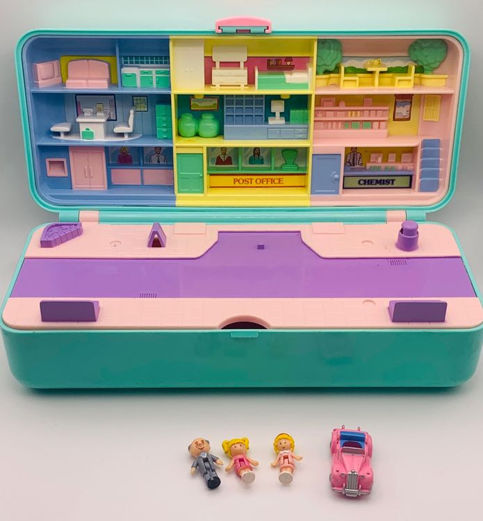 D Polly Pocket High Street Moneybox vintage mit Figuren Kaufen auf