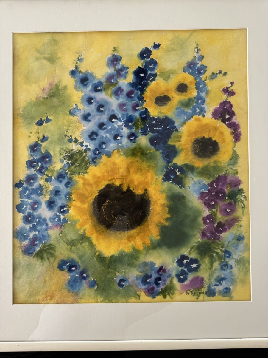 Dipinti: Silke Glättli, Original Aquarell, Sonnenblumen – Usato da Safenwil venduto da Corahund 1