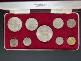 Münzset Bahamas 1966 First Decimal Coinage komplett im Etui