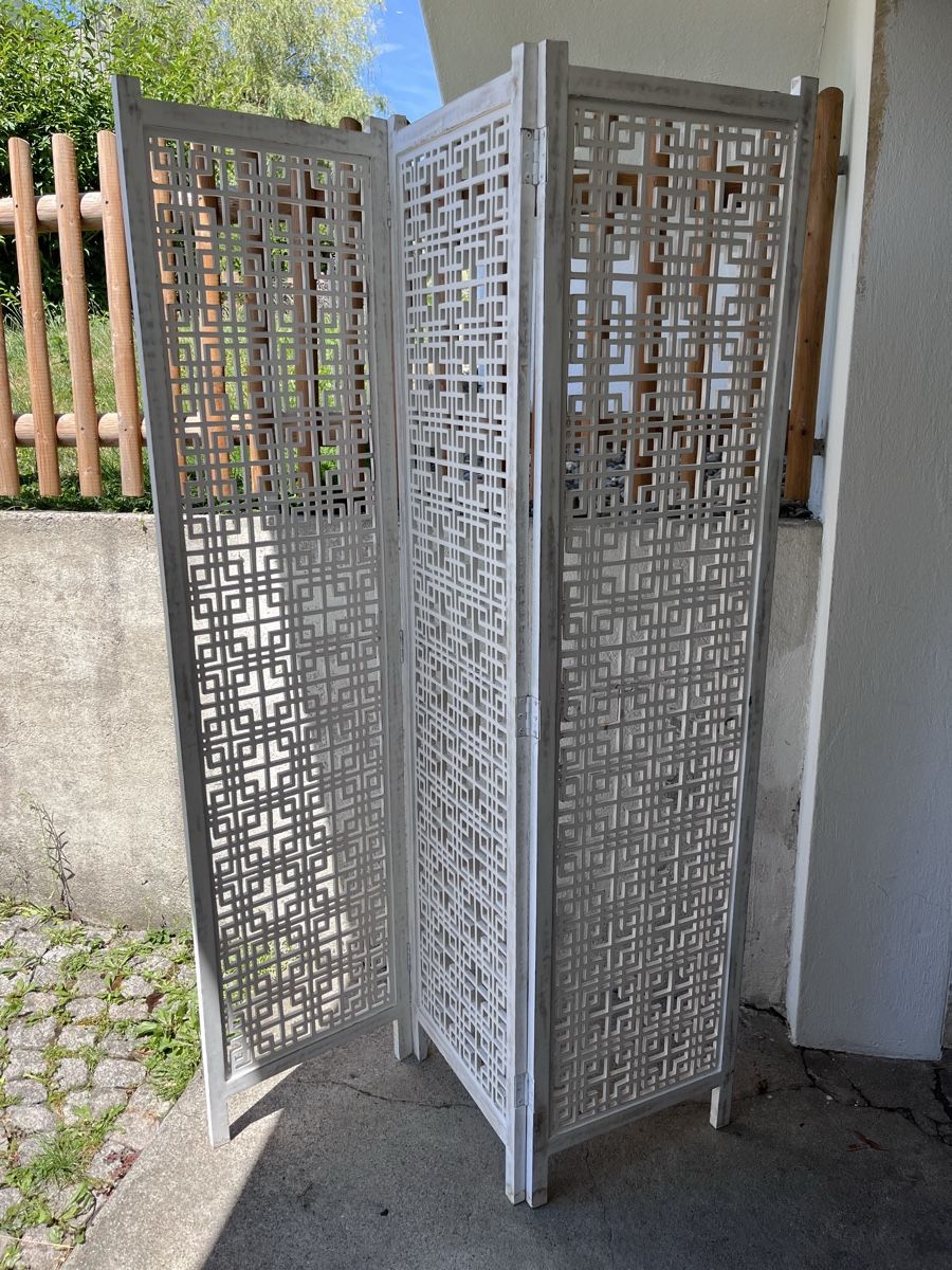 Paraventi: Dreiteiliger Paravent Raumteiler Shabby Chic – Usato da Wallisellen venduto da jkellenberger