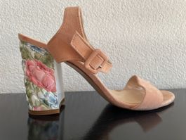 Vero Cuoio Sandalen mit Blumen, Gr. 40/41