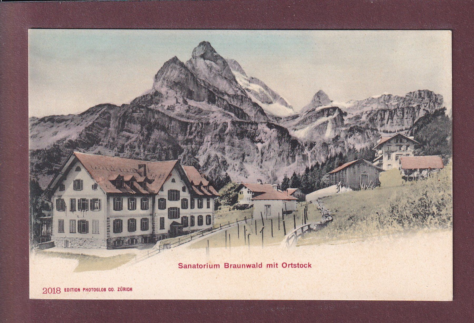 Cartes postales: BRAUNWALD - Sanatorium - Ortstock – D'occasion à Pully par nicecards