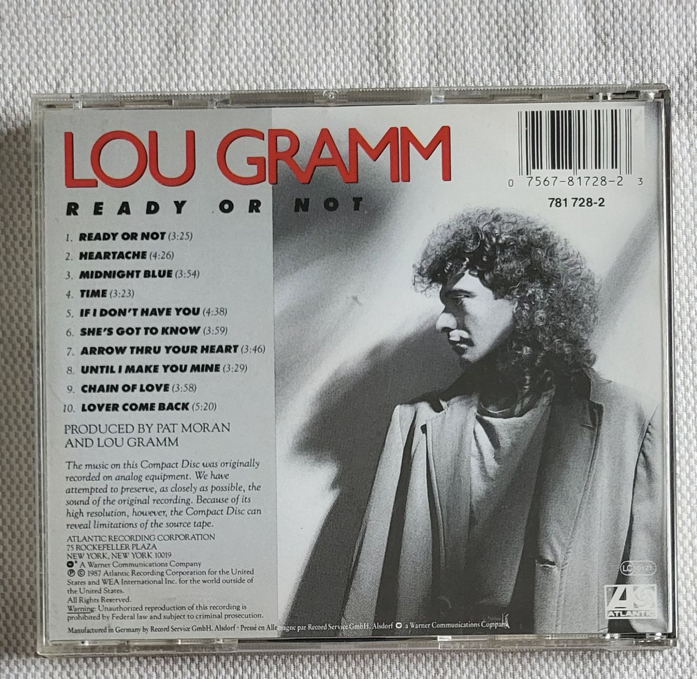CD: Lou Gramm - Ready or not – Usato da Villars-sur-glane venduto da Epsilonhike 1