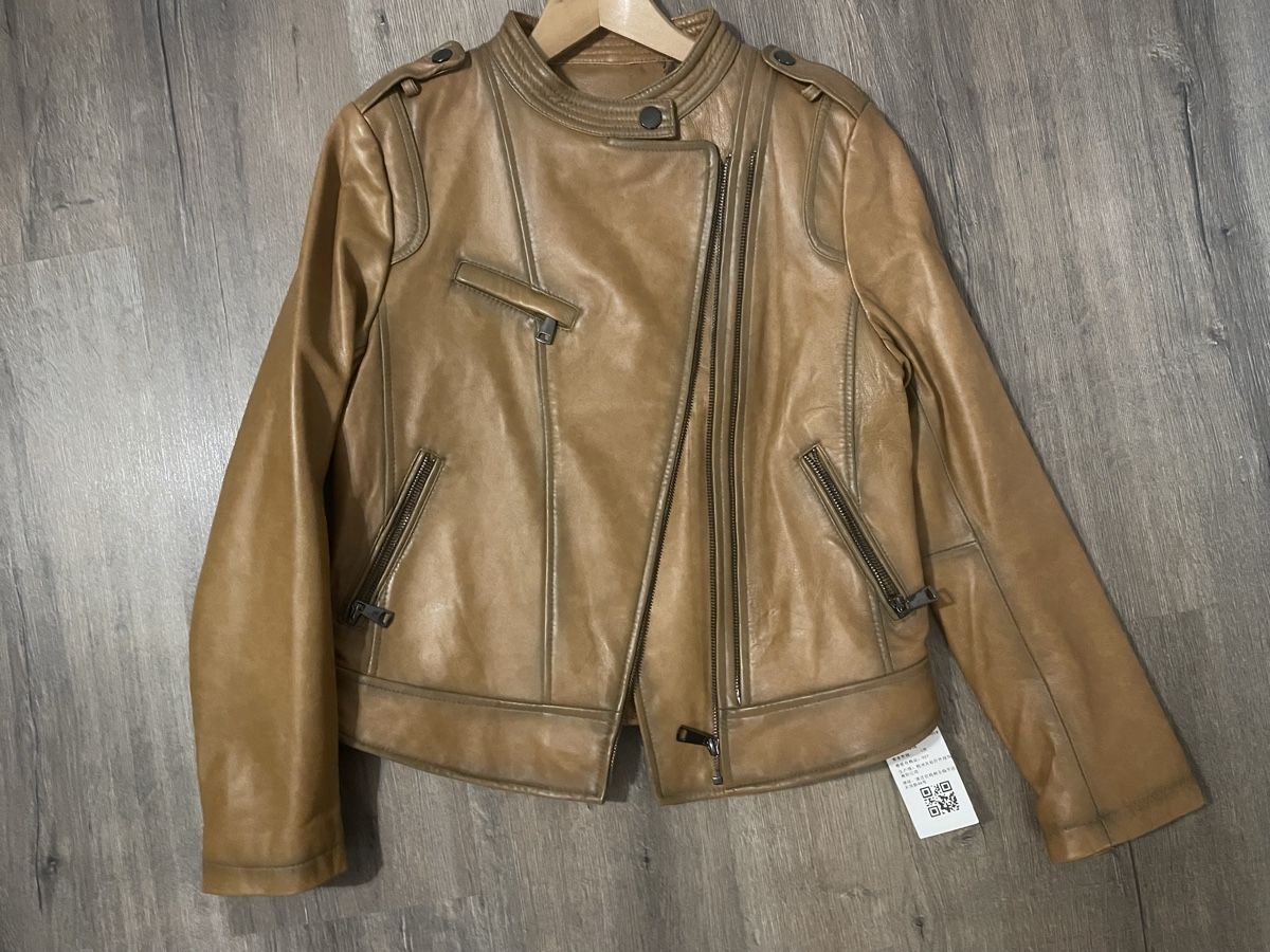 Giacche: Tan Brown Leather Jacket - Autumn Style - Size M – Nuovo e nell'imballaggio originale da Vessy venduto da jie_gl9n 2