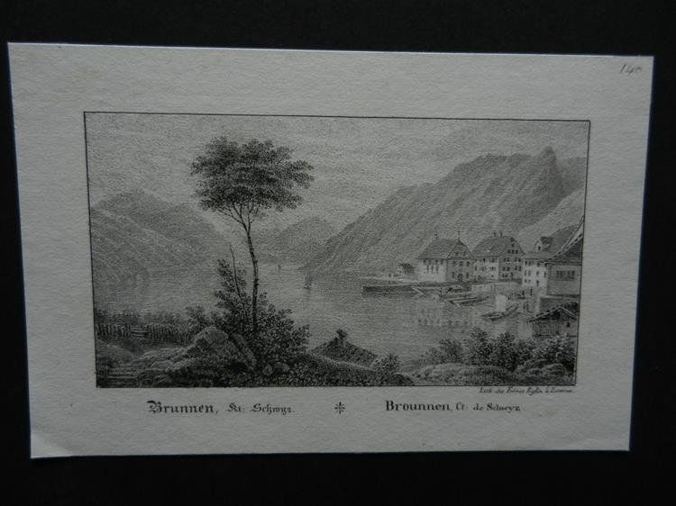 Gravures: Brunnen am Vierwaldstättersee – D'occasion à Risch par Rischli15